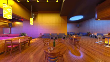 Gece kulübünün 3B görüntülemesi