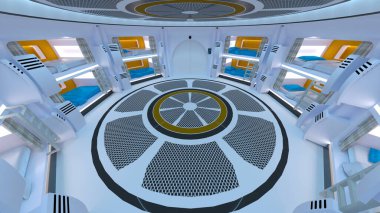 Kapsül otelinin 3B CG görüntülemesi