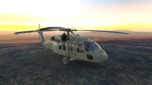 Rendering Helikopter — Stockfoto