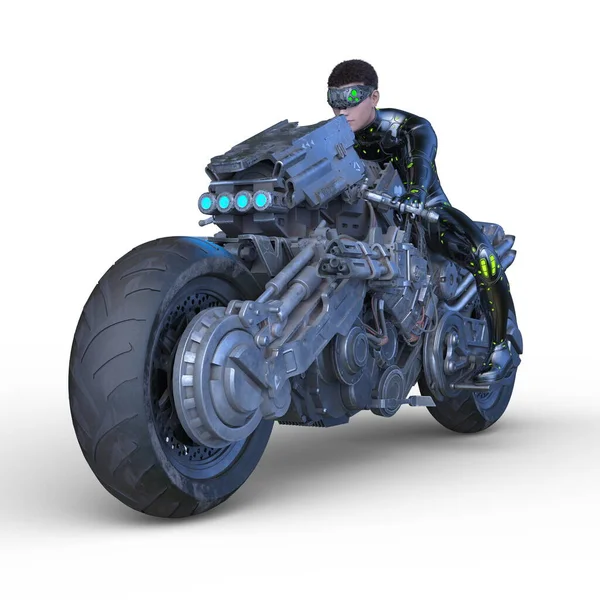 スピードバイクの3Dレンダリング — ストック写真