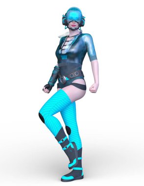 Kostümlü Kadın 'ın 3B canlandırması