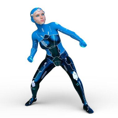 Siber kadının 3 boyutlu canlandırması