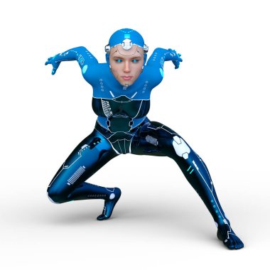 Siber kadının 3 boyutlu canlandırması