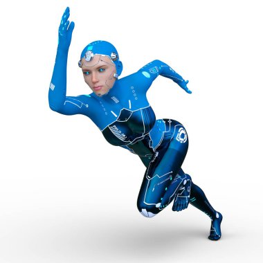 Siber kadının 3 boyutlu canlandırması