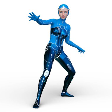 Siber kadının 3 boyutlu canlandırması