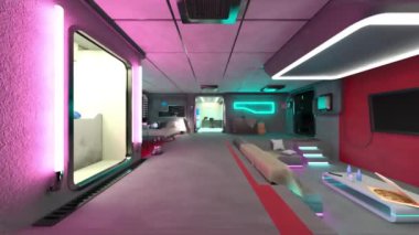 Bina koridorunun 3B görüntülemesi