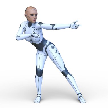 Siber kadının 3 boyutlu canlandırması