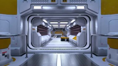 Bina koridorunun 3B görüntülemesi