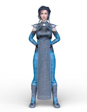 Kostümlü Kadın 'ın 3B canlandırması