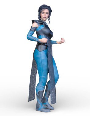 Kostümlü Kadın 'ın 3B canlandırması