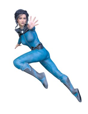 Kostümlü Kadın 'ın 3B canlandırması