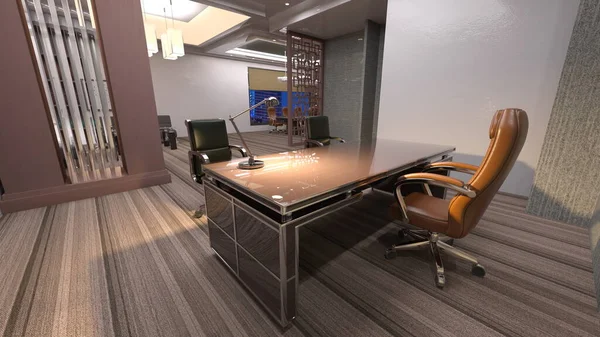 Rendering Modern Building Office — Stock Photo, Image