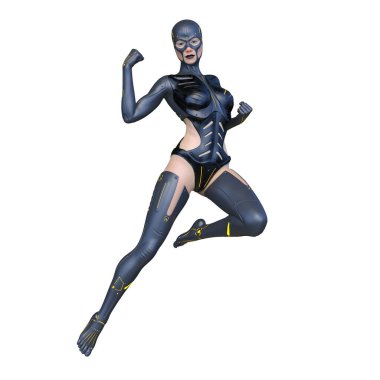 Siber kadının 3 boyutlu canlandırması