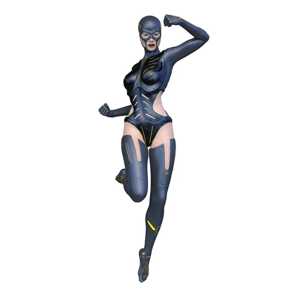 Rendering Cyber Woman — Stock Photo, Image