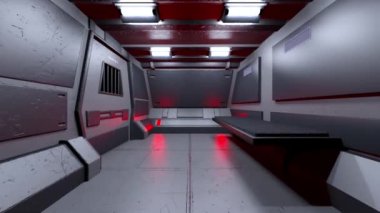 Bina koridorunun 3B görüntülemesi