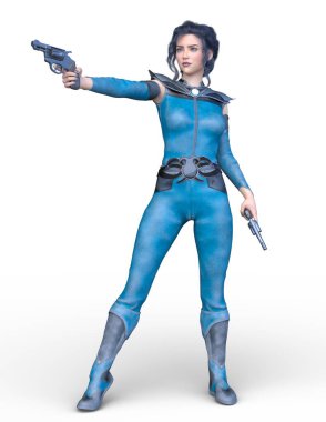 Kostümlü Kadın 'ın 3B canlandırması