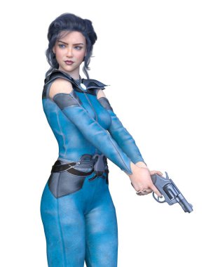 Kostümlü Kadın 'ın 3B canlandırması