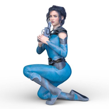 Kostümlü Kadın 'ın 3B canlandırması