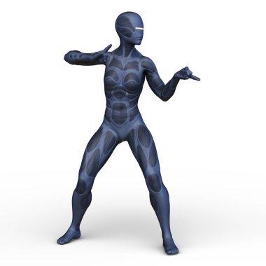 Havalı kadının 3B canlandırması