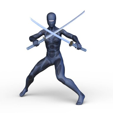 Dişi silahşörün 3 boyutlu tasviri