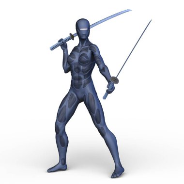 Dişi silahşörün 3 boyutlu tasviri