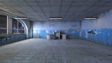 Beton binanın 3B görüntüsü