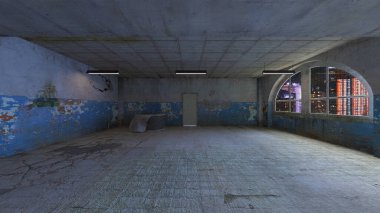 Beton binanın 3B görüntüsü