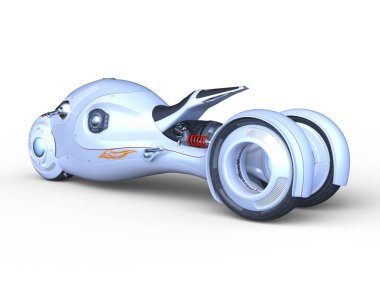 3D rendering of speeder bike clipart