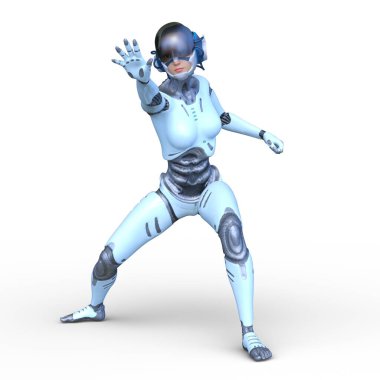 Siber kadının 3 boyutlu canlandırması