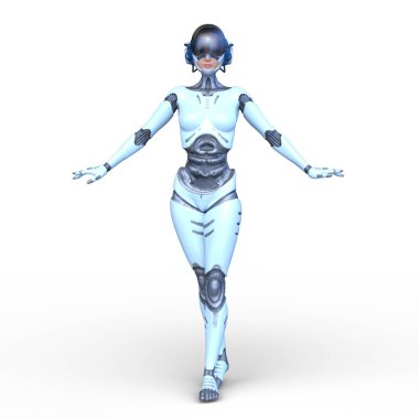 Siber kadının 3 boyutlu canlandırması