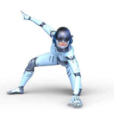 Siber kadının 3 boyutlu canlandırması