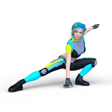 Kostümlü Kadın 'ın 3B canlandırması