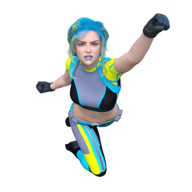 Kostümlü Kadın 'ın 3B canlandırması