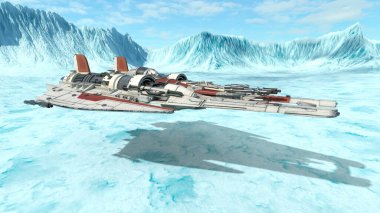 Uzay gemisinin 3B görüntülemesi