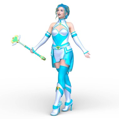 Kostümlü Kadın 'ın 3B canlandırması