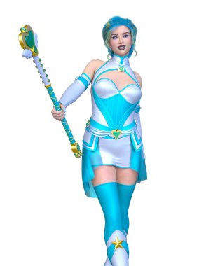 Kostümlü Kadın 'ın 3B canlandırması