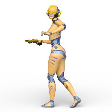 Siber kadının 3 boyutlu canlandırması