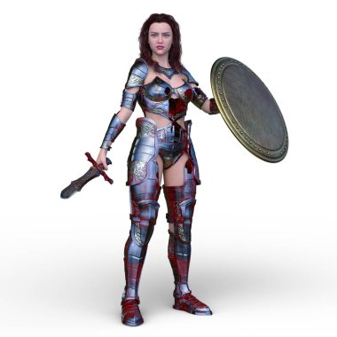 Savaşçı kadının 3 boyutlu canlandırması