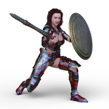 Savaşçı kadının 3 boyutlu canlandırması