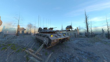 Askeri tankın 3D görüntülemesi