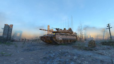 Askeri tankın 3D görüntülemesi