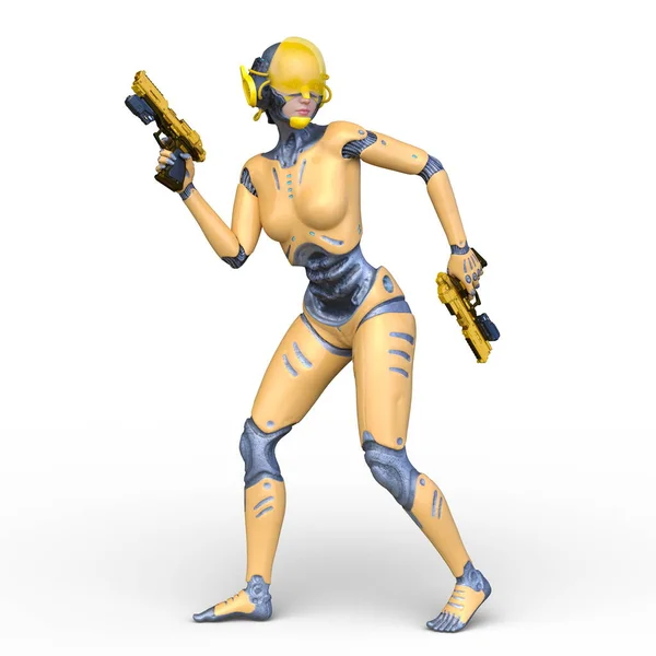 Rendering Cyber Donna — Foto Stock