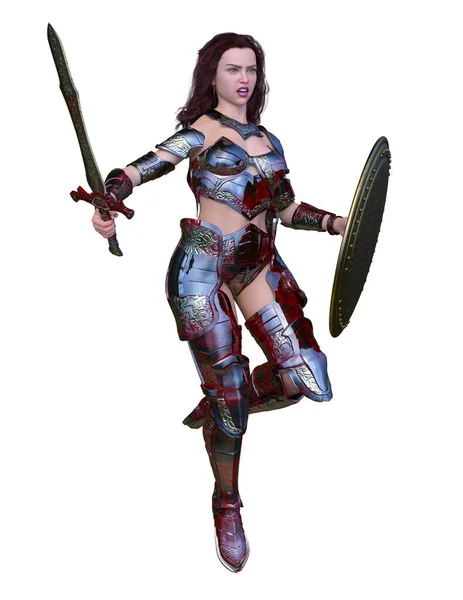 Rendering Warrior Woman — Stock Photo, Image