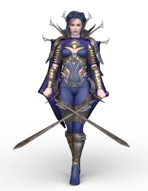 Dişi silahşörün 3 boyutlu tasviri