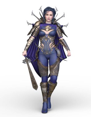 Dişi silahşörün 3 boyutlu tasviri