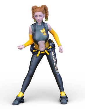 Kostümlü Kadın 'ın 3B canlandırması