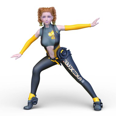 Kostümlü Kadın 'ın 3B canlandırması