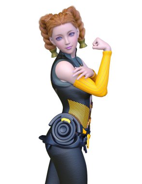 Kostümlü Kadın 'ın 3B canlandırması