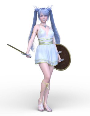 Kostümlü Kadın 'ın 3B canlandırması