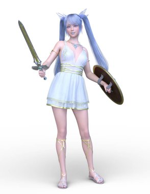 Kostümlü Kadın 'ın 3B canlandırması